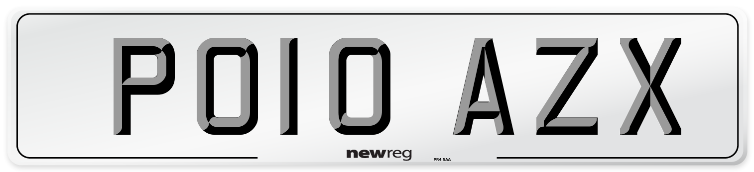 PO10 AZX Number Plate from New Reg